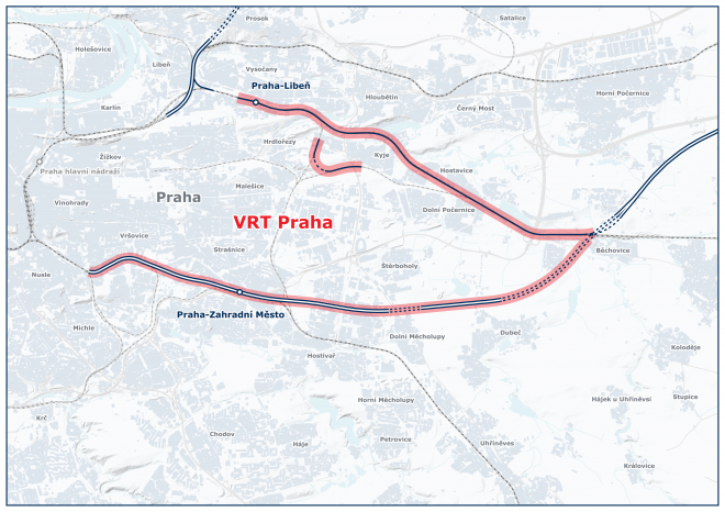 ​Správa železnic: V Praze panuje shoda na vedení vysokorychlostní tratě z Vršovic