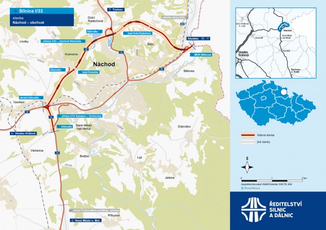 ​Ředitelství silnic a dálnic začalo stavět obchvat Náchoda