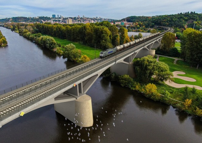 ​Na Branickém mostě přibude kolej, práce za 2,15 miliardy Kč začnou 1. července