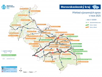 ​V Moravskoslezském kraji proběhnou letos opravy infrastruktury za více než miliardu korun