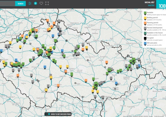 108 AGENCY spustila interaktivní mapu, která pomáhá vyhledávat průmyslové prostory