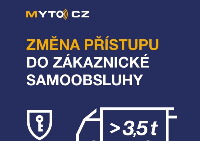 ​Od července se mění přihlašování do Zákaznické samoobsluhy systému elektronického mýtného