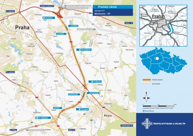 ​ŘSD dokončilo průzkumy pro zadání stavby Pražského okruhu v úseku D1 – Běchovice