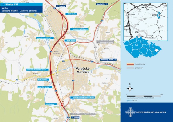 Kvůli opravám silnice I/57 ve Valašském Meziříčí bude omezen provoz