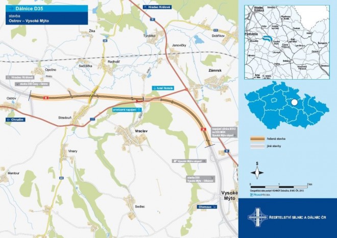 Ministerstvo dopravy vydalo stavební povolení na úsek D35 Ostrov - Vysoké Mýto