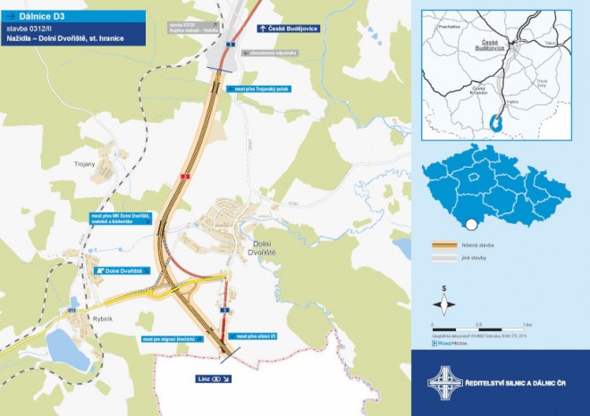 ŘSD má stavební povolení na část D3 z Nažidel k hranici, začít chce ještě letos