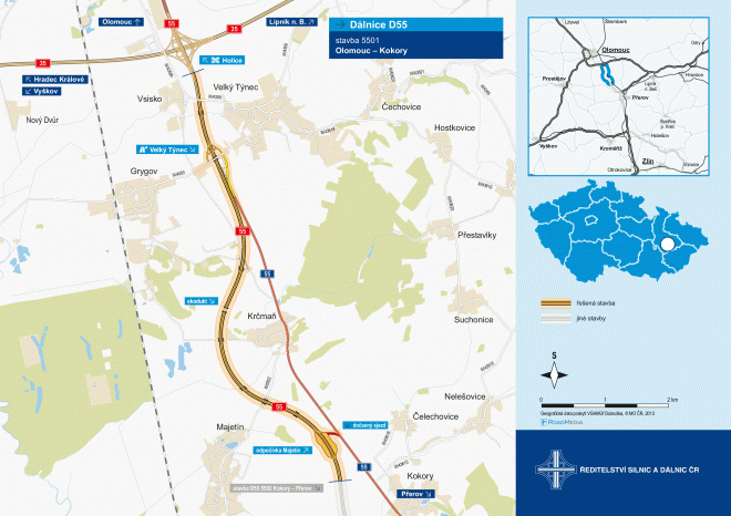 ​Součástí nové dálnice z Olomouce do Přerova bude i odpočívka u Majetína