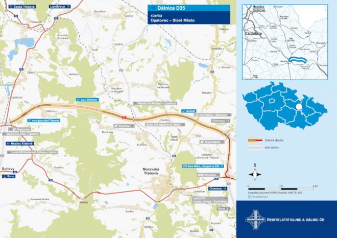 ŘSD získalo stavební povolení na úsek dálnice D35 Opatovec - Staré Město