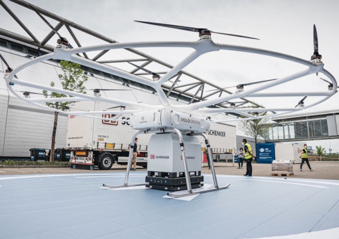 DB Schenker a Volocopter představují první plán na provoz VoloDronu